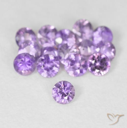 1.14 ctw Violet Sapphire Stones, Natural Sapphire in Diamond-Cut Shape for Sale