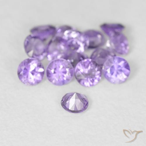 Sapphire Gemstones in 2.5 mm (calibrated) Size for Sale, Sapphire Stones in Deep Violet Color