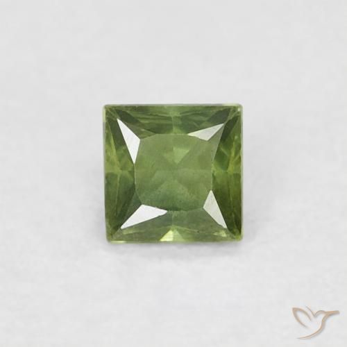 0.21ct Natural Earth Green Sapphire, Square, VS