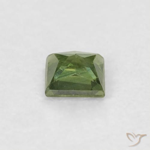 Sapphire Gemstone in 3 x 3 mm (calibrated) Size for Sale, Sapphire Stone in Earth Green Color