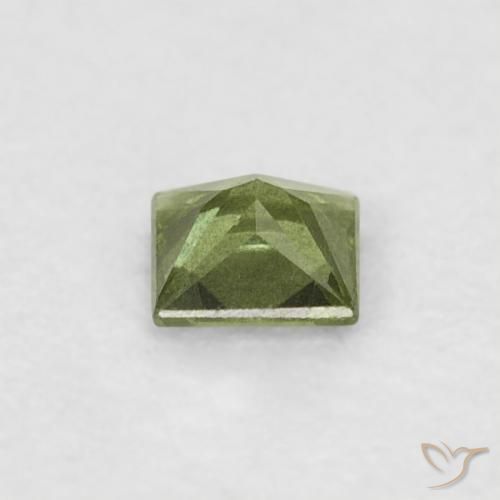 Sapphire Gemstone in 3 x 3 mm (calibrated) Size for Sale, Sapphire Stone in Medium Green Color