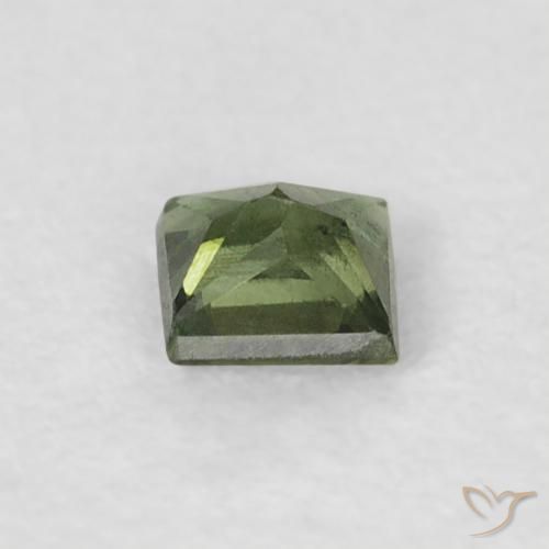 Sapphire Gemstone in 3 x 3 mm (calibrated) Size for Sale, Sapphire Stone in Deep Green Color