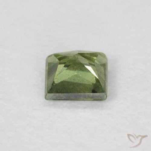 Sapphire Gemstone in 3 x 3 mm (calibrated) Size for Sale, Sapphire Stone in Light Forest Green Color