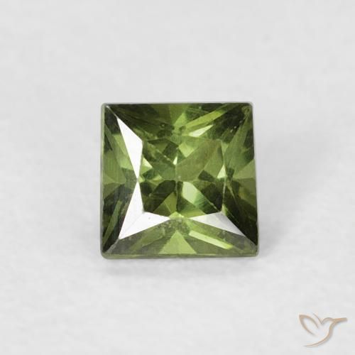 0.38ct Natural Medium Dark-Green Sapphire, Square, VS