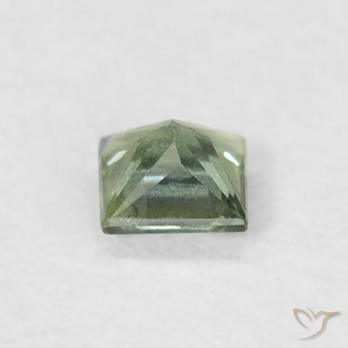 Sapphire Gemstone in 3 x 3 mm (calibrated) Size for Sale, Sapphire Stone in Light Forest Green Color