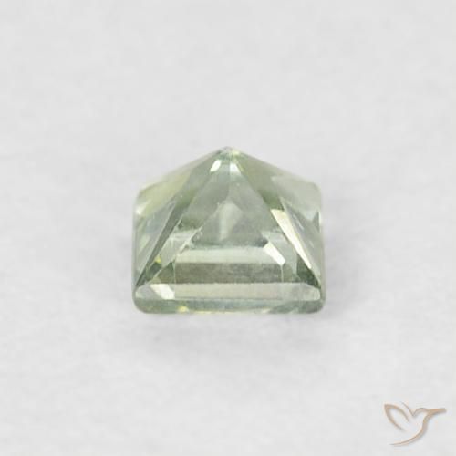 Sapphire Gemstone in 3 x 3 mm (calibrated) Size for Sale, Sapphire Stone in Light Sage Green Color