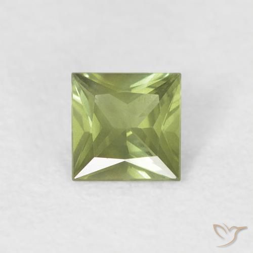 0.38ct Natural Medium Green Sapphire, Square, VVS-VS