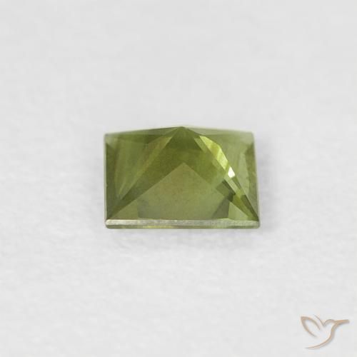 Sapphire Gemstone in 4 x 4 mm (calibrated) Size for Sale, Sapphire Stone in Medium Green Color