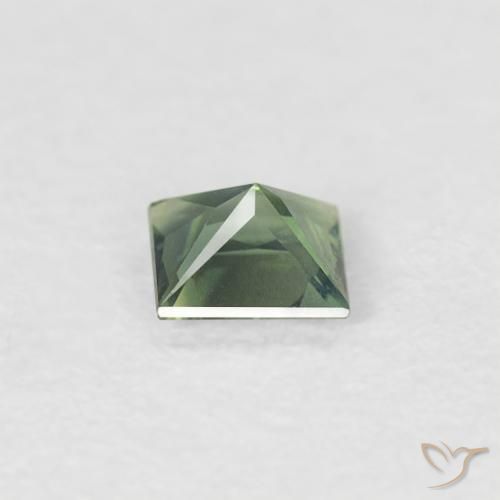 Sapphire Gemstone in 3.5 x 3.5 mm Size for Sale, Sapphire Stone in Medium Light Green Color