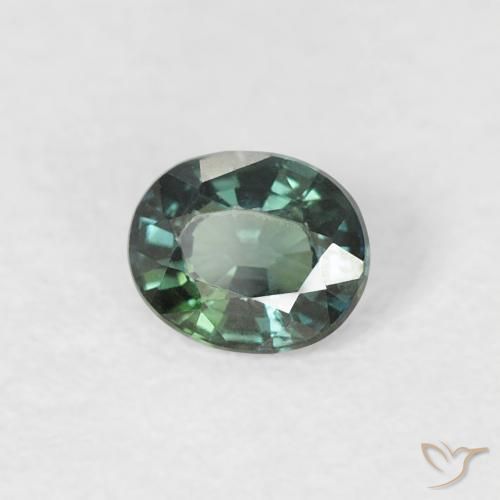 0.31 ct Green Sapphire Stone, Natural Sapphire in Oval Facet Shape for Sale