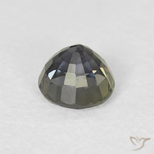 Sapphire Gemstone in 4.5 mm (calibrated) Size for Sale, Sapphire Stone in Grayish Green Color