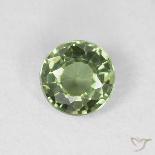 0.55ct Natural Deep Green Sapphire, Round, VVS-VS