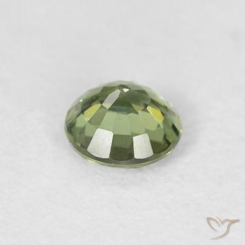 Sapphire Gemstone in 4.8 mm Size for Sale, Sapphire Stone in Deep Green Color