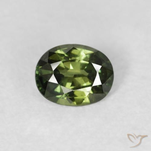 0.48ct Natural Medium Light Green Sapphire, Oval, VVS-VS