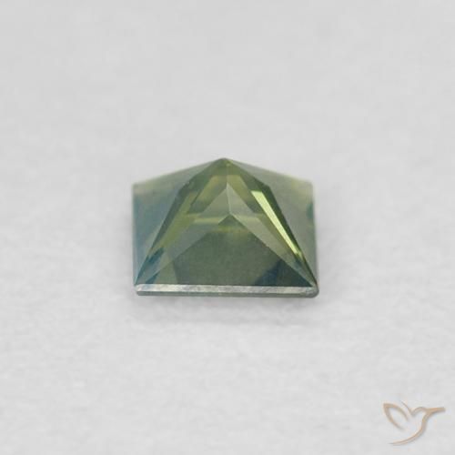 Sapphire Gemstone in 3.7 x 3.7 mm Size for Sale, Sapphire Stone in Deep Green Color