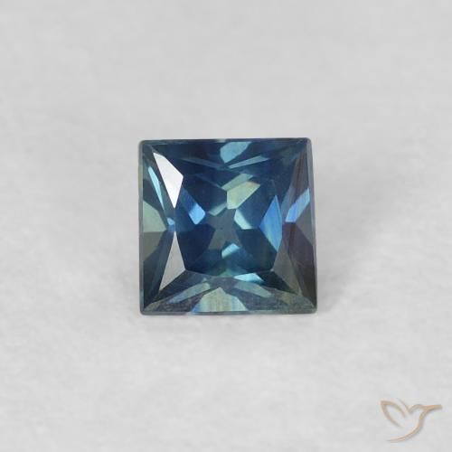 0.29ct Natural Dark Blue Sapphire, Square, VVS-VS