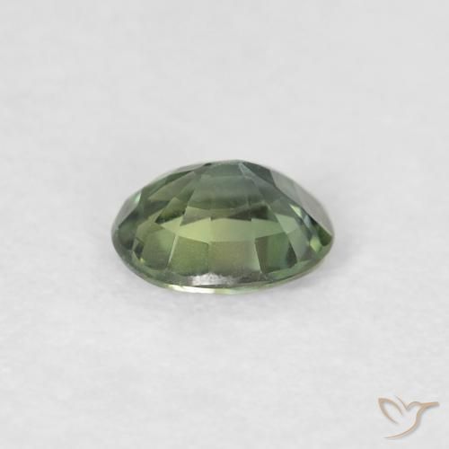 Sapphire Gemstone in 5 x 4 mm (calibrated) Size for Sale, Sapphire Stone in Blue-Green Color