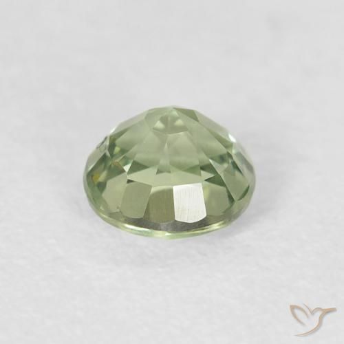 Sapphire Gemstone in 4.7 mm Size for Sale, Sapphire Stone in Very Light Green Color