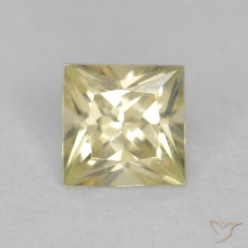 0.20ct Natural Lemon Yellow Sapphire, Square, VVS