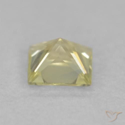 Sapphire Gemstone in 3.2 x 3.2 mm Size for Sale, Sapphire Stone in Lemon Yellow Color