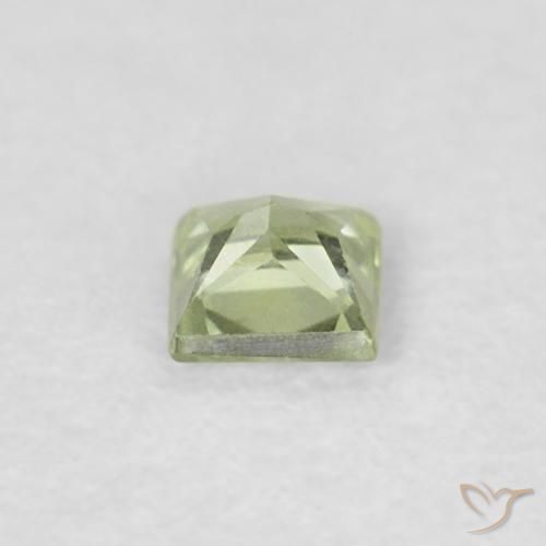 Sapphire Gemstone in 3 x 3 mm (calibrated) Size for Sale, Sapphire Stone in Pale Pear Green Color
