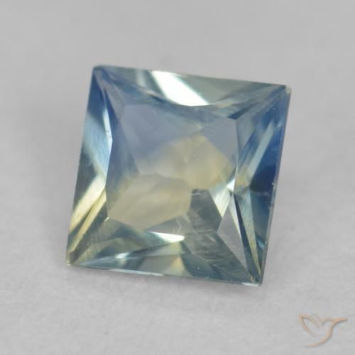 0.31 ct Blue Sapphire Stone, Natural Sapphire in Princess-Cut Shape for Sale