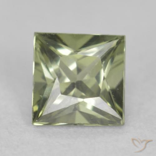 0.31ct Natural Light Forest Green Sapphire, Square, VVS