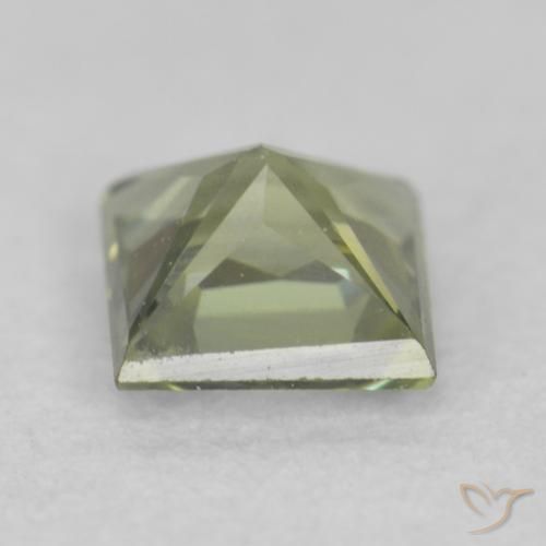 Sapphire Gemstone in 3.6 x 3.6 mm Size for Sale, Sapphire Stone in Light Forest Green Color