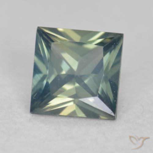 0.27 ct Blue Sapphire Stone, Natural Sapphire in Princess-Cut Shape for Sale