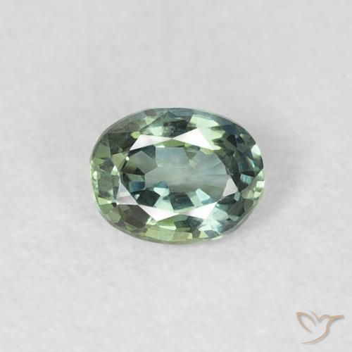 0.30ct Natural Light Green Sapphire, Oval, VVS