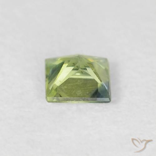 Sapphire Gemstone in 3.3 x 3.3 mm Size for Sale, Sapphire Stone in Olive Green Color