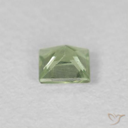 Sapphire Gemstone in 3 x 3 mm (calibrated) Size for Sale, Sapphire Stone in Pale Pear Green Color