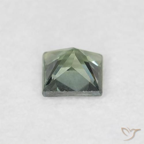 Sapphire Gemstone in 3 x 3 mm (calibrated) Size for Sale, Sapphire Stone in Grayish Green Color