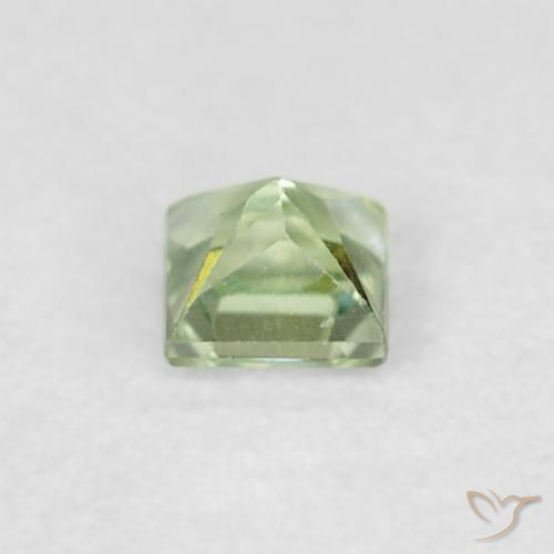 Sapphire Gemstone in 3 x 3 mm (calibrated) Size for Sale, Sapphire Stone in Very Light Sage Green Color