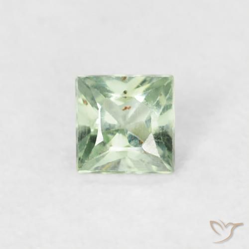 0.19ct Natural Warm Green Sapphire, Square, VS