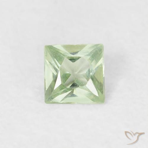 0.19ct Natural Very Light Green Sapphire, Square, VS