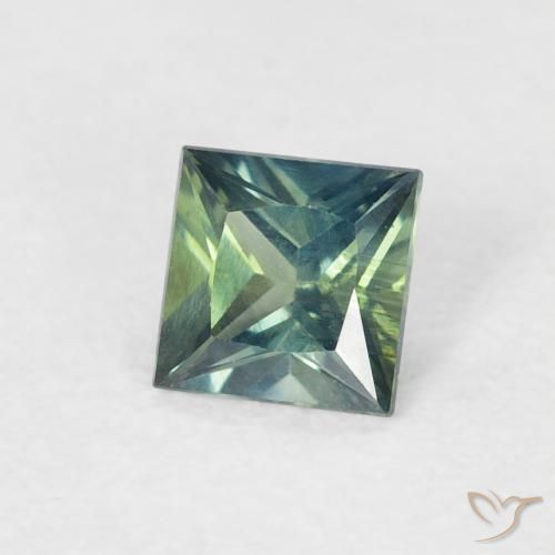 0.40 ct Blue Sapphire Stone, Natural Sapphire in Princess-Cut Shape for Sale