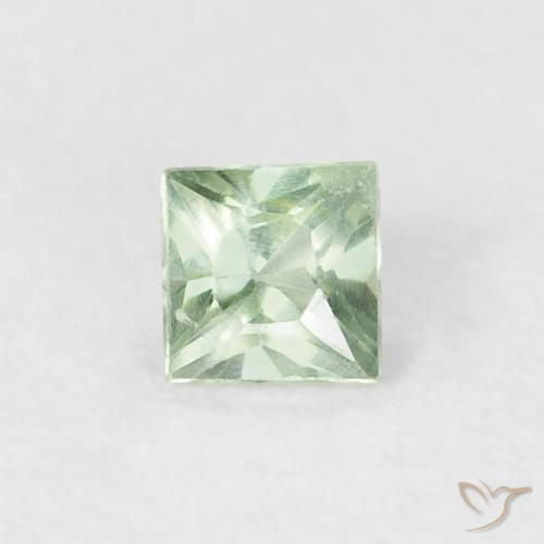 0.24ct Natural Light Green Sapphire, Square, VS