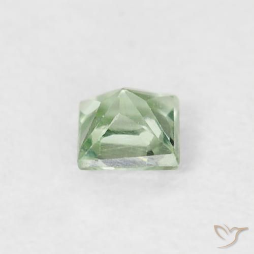 Sapphire Gemstone in 3 x 3 mm (calibrated) Size for Sale, Sapphire Stone in Light Green Color