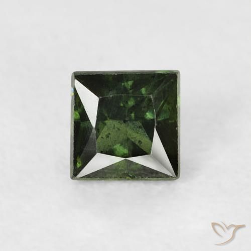 0.38ct Natural Cool Green Sapphire, Square, VS