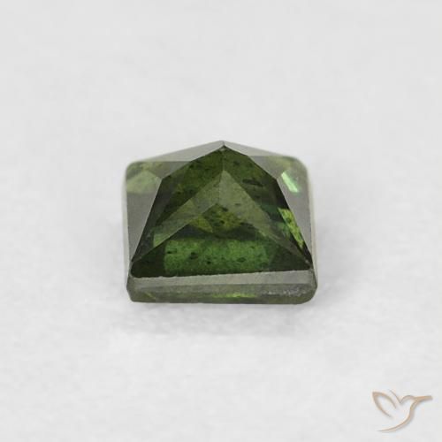 Sapphire Gemstone in 3.5 x 3.5 mm Size for Sale, Sapphire Stone in Cool Green Color
