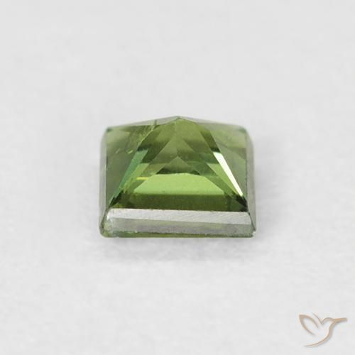 Sapphire Gemstone in 3.8 x 3.7 mm Size for Sale, Sapphire Stone in Forest Green Color