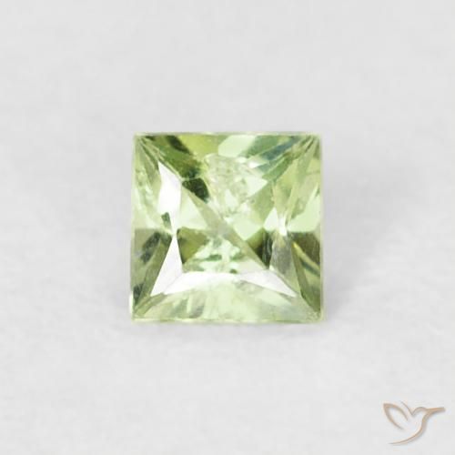 0.19ct Natural Medium Green Sapphire, Square, VS