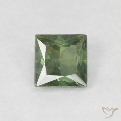 0.31ct Natural Forest Green Sapphire, Square, VS