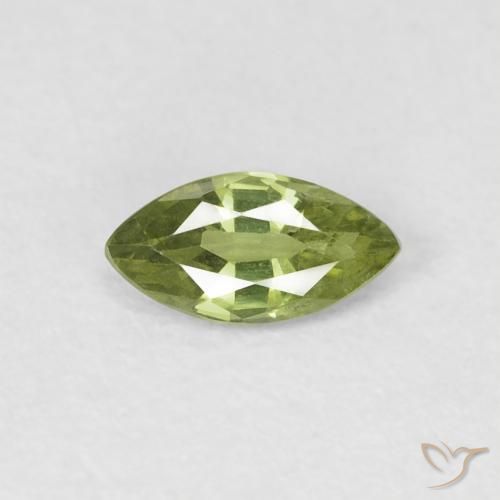 0.35ct Natural Medium Green Sapphire, Marquise, VS