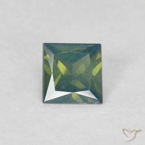 0.32ct Natural Deep Green Sapphire, Square, VS