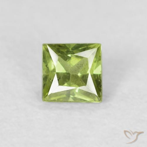 0.30ct Natural Yellowish Green Sapphire, Square, VS