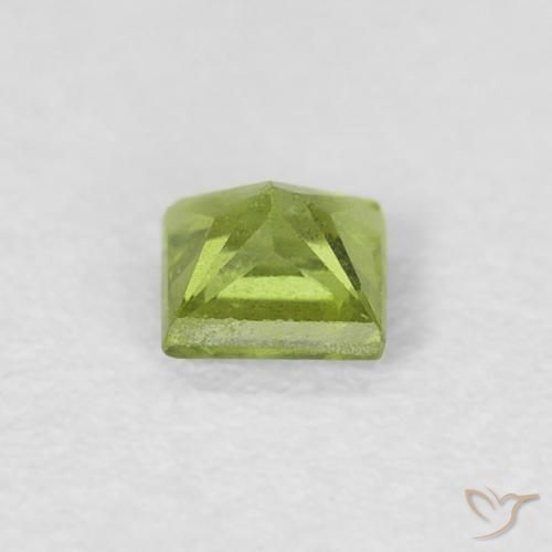 Sapphire Gemstone in 3.5 x 3.4 mm Size for Sale, Sapphire Stone in Yellowish Green Color
