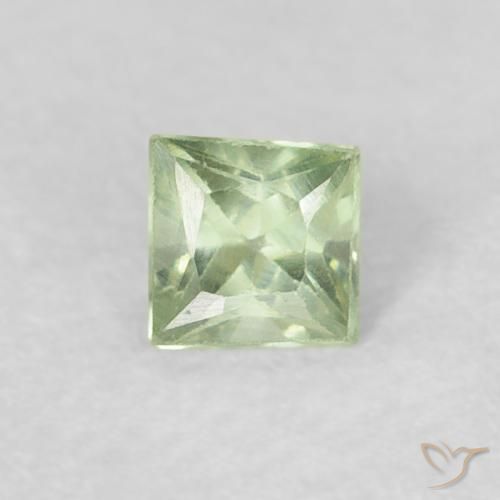 0.21ct Natural Light Yellow Green Sapphire, Square, VS