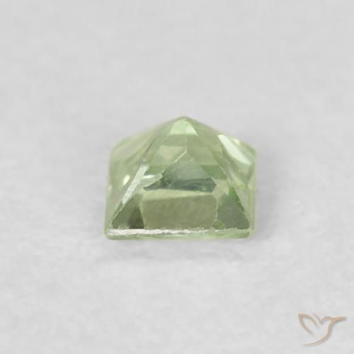Sapphire Gemstone in 3 x 3 mm (calibrated) Size for Sale, Sapphire Stone in Light Yellow Green Color